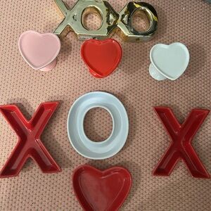 Colorful XO Heart Shaped Dishes and more! Valentine lot